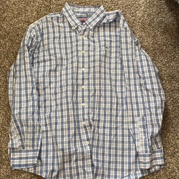 Vineyard Vines Blue Plaid Button Down - Picture 1 of 2